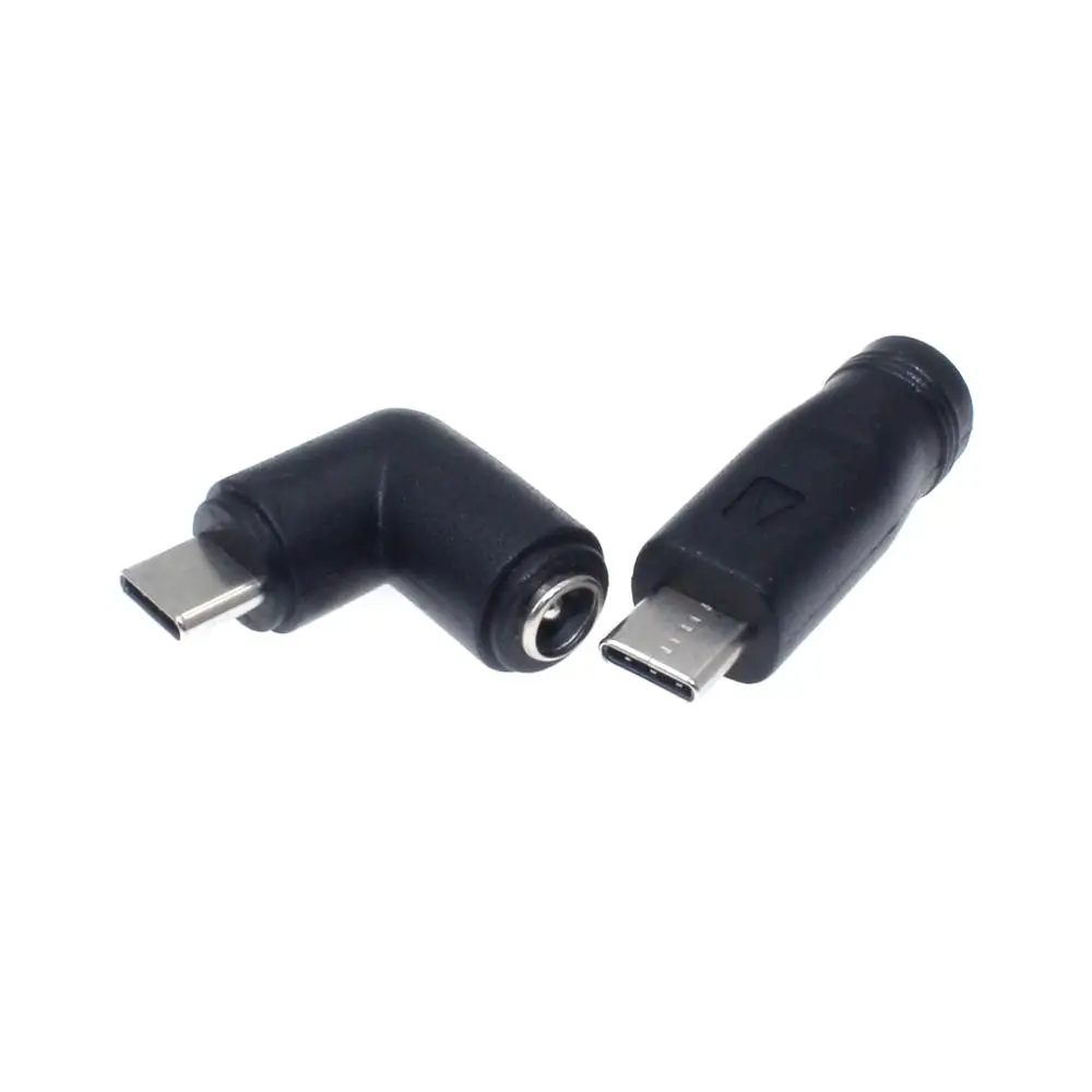 5.5*2.1mm 5.5 x 2.1 mm Female jack to Type-C USB 3.1 Male Plug 90 / 180 Degrees DC Power Connector Adapter DC to Type c male