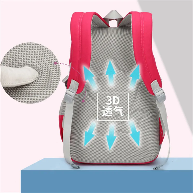 Милый ортопедический Детский рюкзак с принтом для мальчиков и девочек, детская Водонепроницаемая школьная сумка, Повседневная дорожная сумка, 3-6 класс, mochila
