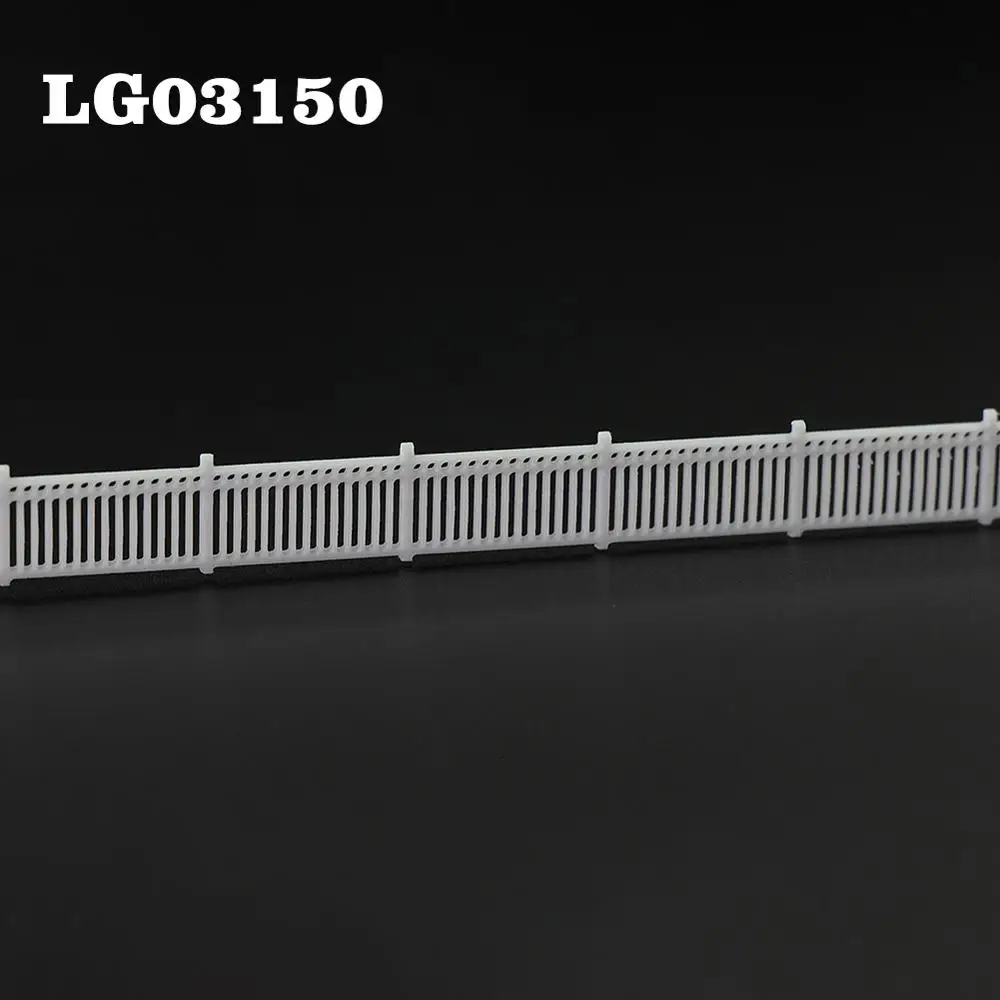1-Meter White Building Fence Wall for N Scale Model Railway Dioramas