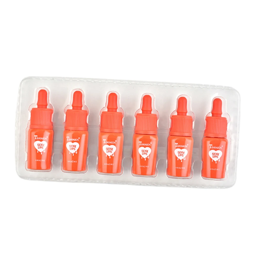 6x Women's Smooth Lip Gloss Stain Gift Moisturizing Liquid Lipstick Lip Tint Set