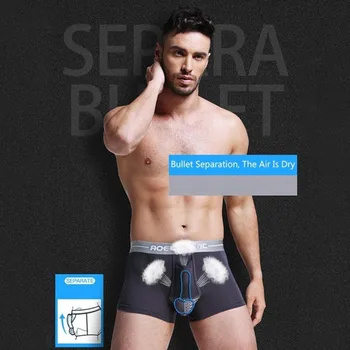 

Men’s Breathe Underwear Bullet Scrotum Physiological Underpants u convex separation physiological four corner underwear
