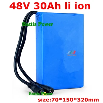 

customized 48v 30ah lithium ion battery 18650 with BMS 48v li-ion for 350w - 2500w Bicycle scooter e bike + 5A charger