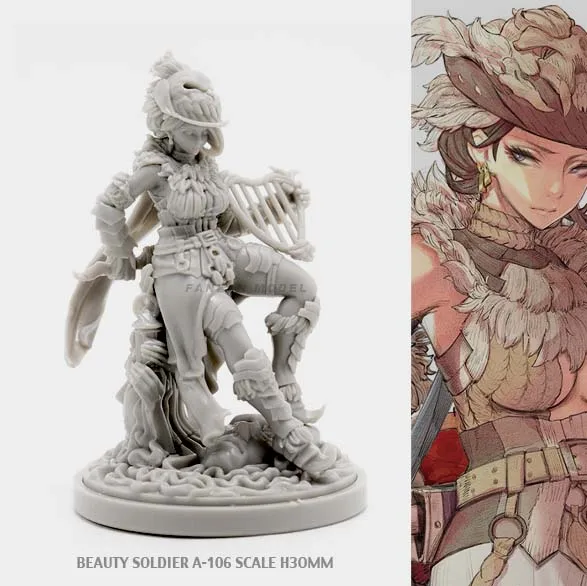 Tanie 30MM zestawy żywiczne KD uroda żołnierz bogini serii samo montowane A 106