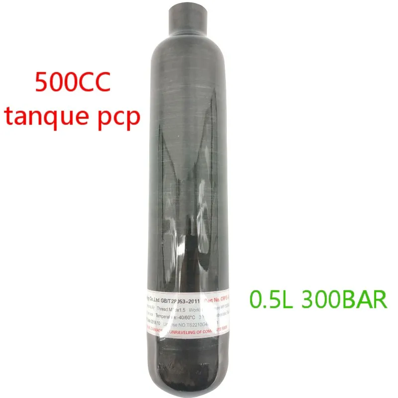 AC3050  Pcp Scuba Tank 500Cc Air Rifle 0.5L 4500 Psi Cylinder Compressed Pressure Carbine 5.5 Carbon Fiber Air Tank Acecare