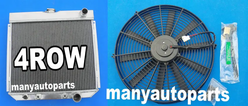 4 алюминиевый радиатор с сердечником для 1963 1969 Ford Fairlane 1967 Mustang + A FAN| |