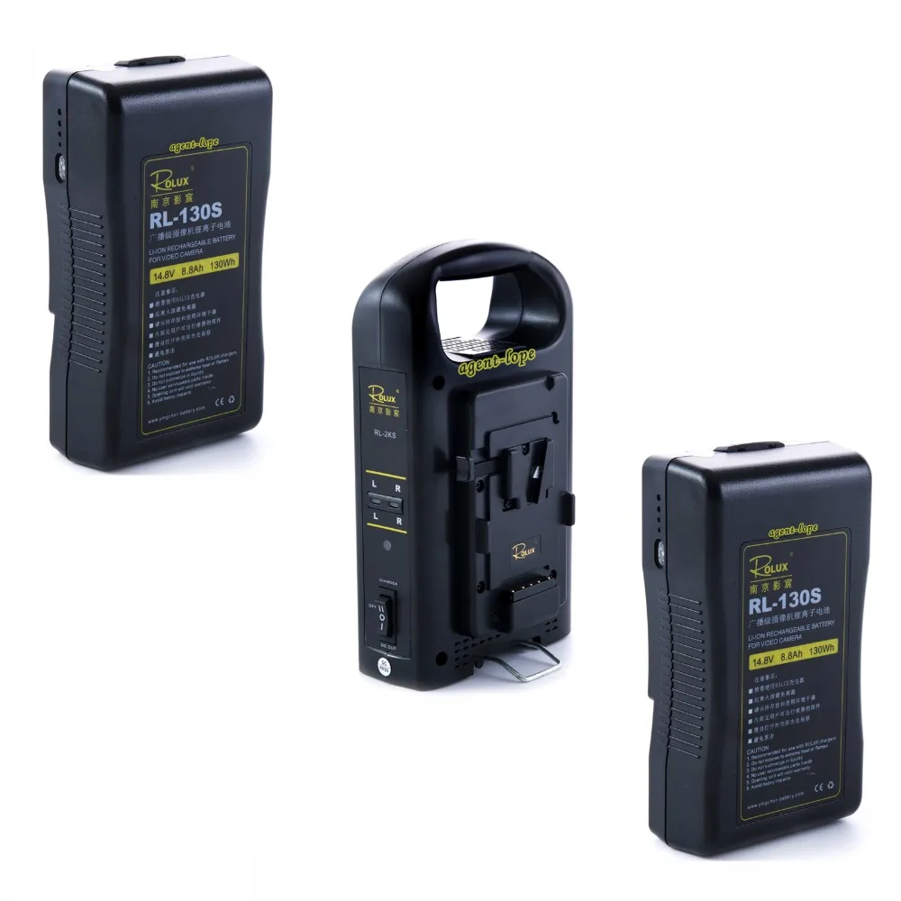 

2pcs*130Wh Li-ion Battery + 1pc* 2-channel Dual Charger Sony V-mount V-lock