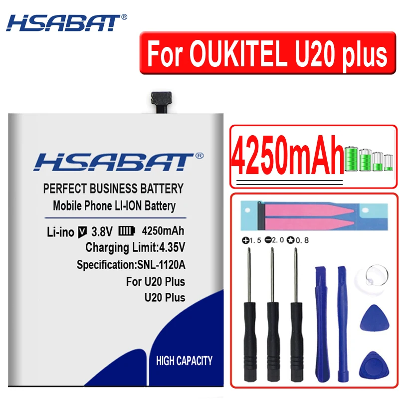 Аккумулятор HSABAT 14000 мАч для Oukitel K10 для Oukitel u16 max/k6/U20 plus/u15 pro/K5000/K8000/U11 Plus/K3 Plus