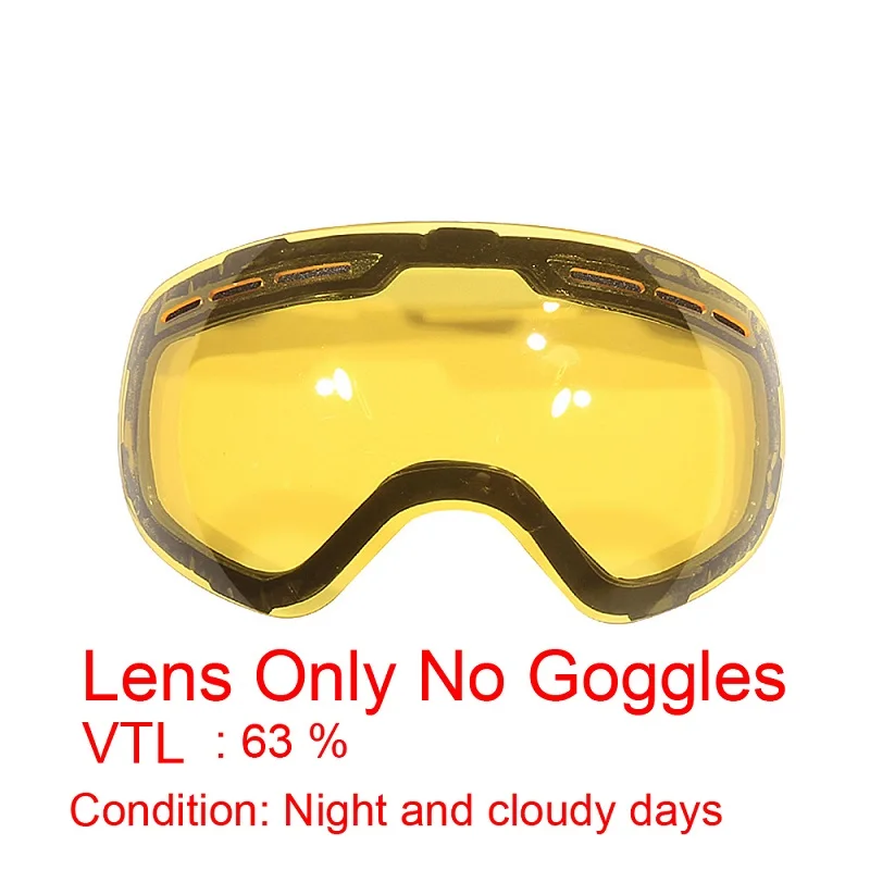 Yellow Lens Only Jiepolly магнитные лыжные очки Брендовые зимние снежные спортивные сноубордические очки Анти-туман УФ Защита снегоход сферическая Лыжная маска - Цвет: Yellow Lens Only