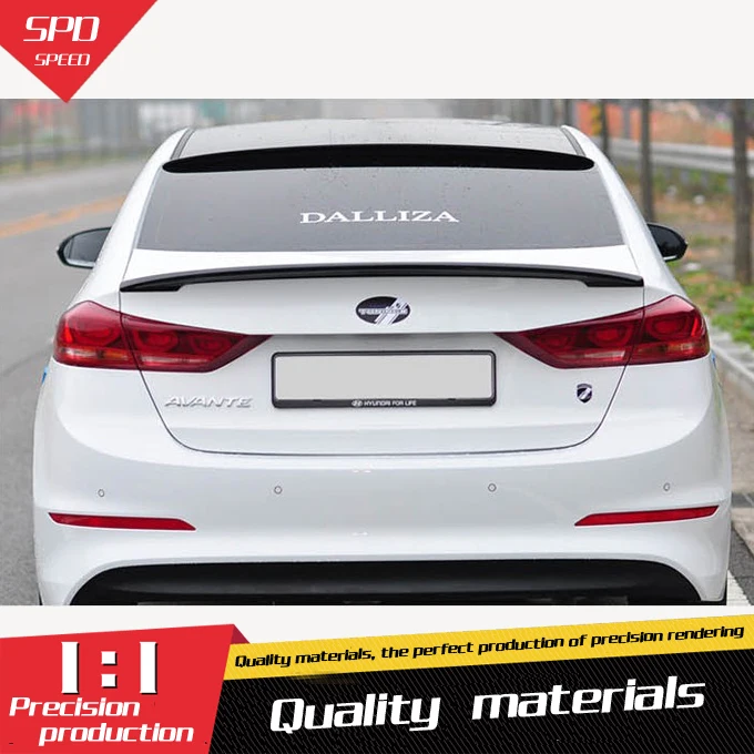 Спойлер из АБС пластика для автомобильного заднего крыла 17 16 Elantra спойлер Hyundai