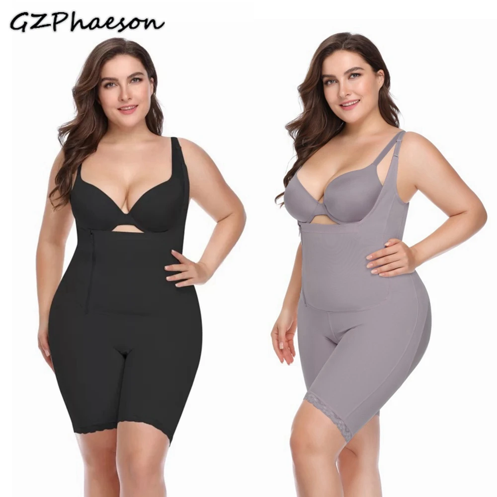 

Slimming Waist Shaper Women Plus Size Full Body Shapewear Corset Firm Control Bodysuits Modeling Strap Zipper Waist Trainer 6XL