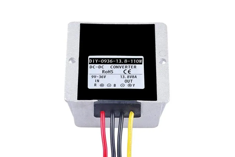 9V-36V TO 13.8V 110W 9 V-36 V до 13,8 V Макс 28A преобразователь постоянного тока Регулятор Редуктор Напряжение стабилизатор шаг вверх вниз Тип Водонепроницаемый IP67 12V 24V T0 13,8 V CE - Цвет: 9V-36V TO 13.8V 110W