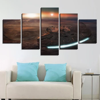 

HD Canvas Wall Art Printed Poster Framework 5 Pieces Star Wars Battleship Living Room Modular Home Decoration Pictures Paintings