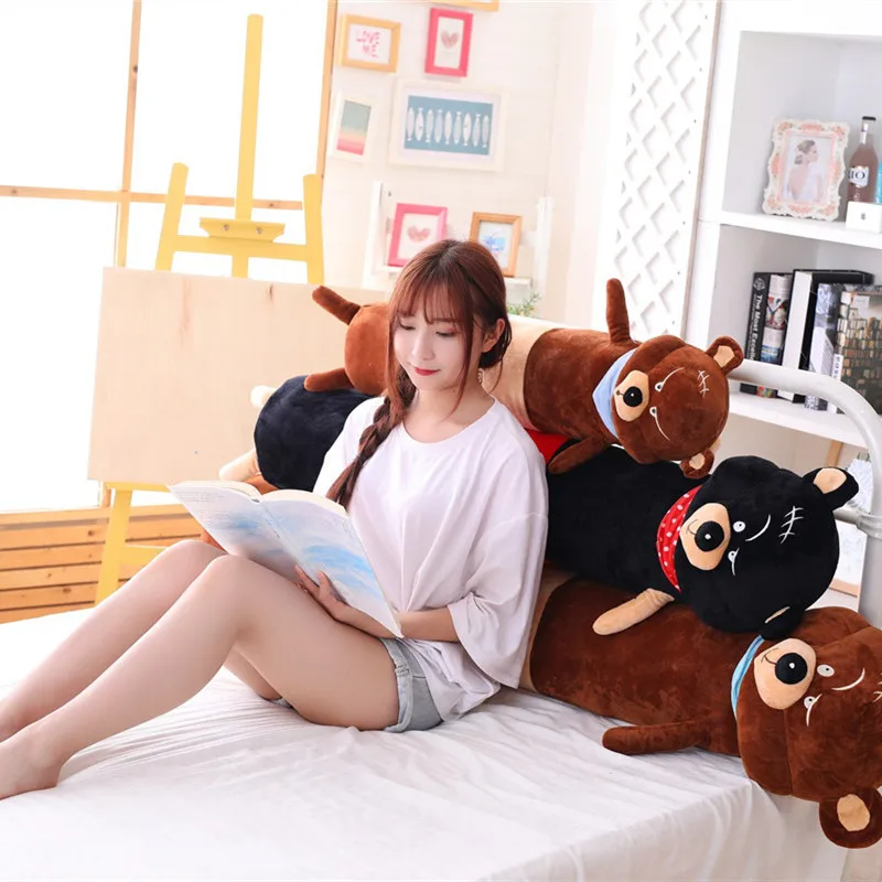 Kawaii животные цилиндрический медведь плюшевая подушка мультфильм Длинные Животные Мягкий Спальный валик Беременная Подушка с изображением женщины девушка подарок любовника