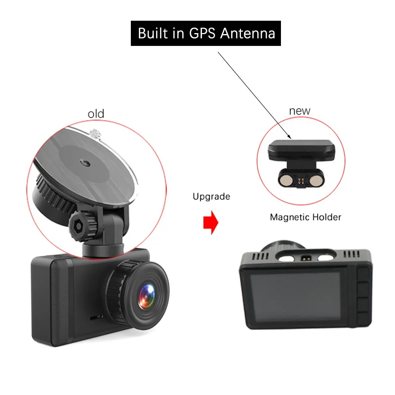 Автомобильный видеорегистратор Hisilicon 4K GPS Wi Fi с камерой заднего вида функцией