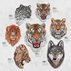 Animal Tiger Leopard Embroidery Patches Ironing Applications for Military Army Stripes Clothes Iron on Clothing Applique Sticker ► Photo 1/6