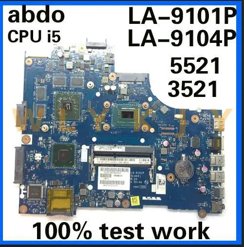 VAW01 LA-9101P для DELL Inspiron 3521 5521 материнская плата ноутбука VAW00 LA-9104P CPU i5 3337U /3317U 100%