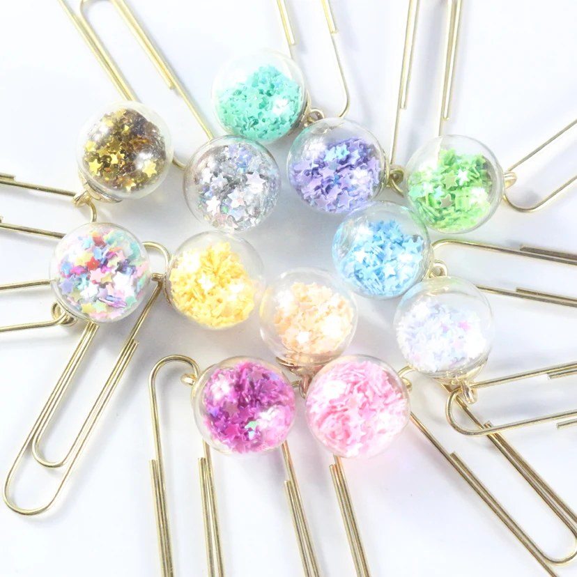 Paper Clips Book Clips Mini Bookmark Memo Holders Domikee cute creative sequins metal office school paper clips bookmark fine student memo clips set stationery supplies