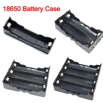 Nuovi casi di banca di potere ABS 18650 fai-da-te 1X 2X 3X 4X 18650 scatola di immagazzinaggio del supporto della batteria custodia 1 2 3 4 batterie a fessura contenitore Pin rigido