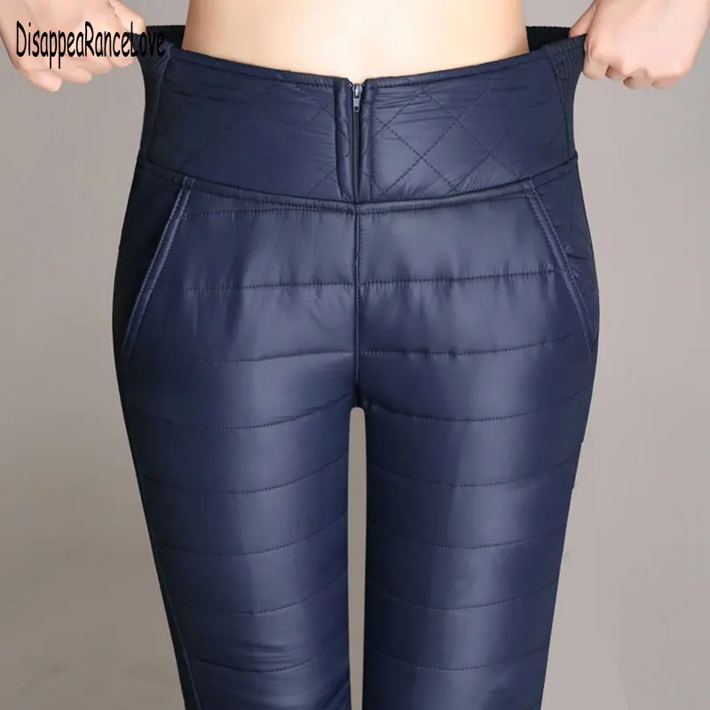 

2020 Women Winter Warm pants Velvet Thick Trousers High Waist Elastic Middle aged Mother Stretch Straight Pants Plus Size 5XL