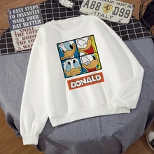 

Spirit Disney Donald Duck Sweatshirt Woman Hoodie Trend Long Sleeve Pullover Hipster Sudadera Pareja Spain Fashion Free Shipping