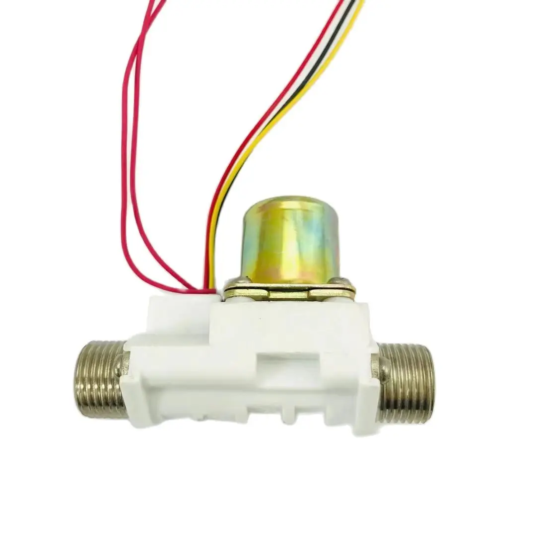 

G1/2" Nickeled Hot Water Flow Valve BSP 100 Celsius Water Turbine Meter 12V 1-30L/min Flow Meter Water Sensor iSentrol