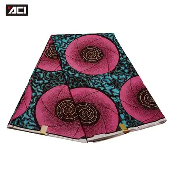 

ACI 2020 New Arrival Veritable Wax Ankara Print Fabric 6 Yards Tissu Africain Batik Wax Polyester African Wax Fabric For Party