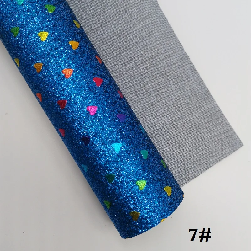 Glitterwishcome 30X134 см мини-рулон винил для бантов с принтом сердца блестящая кожа ткань искусственная кожа для бантов, GM370 - Цвет: 7