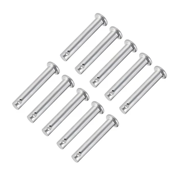 

uxcell Single Hole Clevis Pins,6mm x 35mm Flat Head Zinc-Plating Steel 10 Pcs