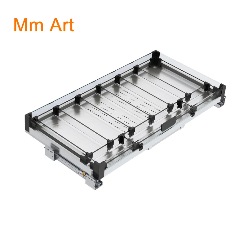 Cabinet 304 Stainless Steel Tools Single-Layer Tableware Draining Storage Separated Thin Basket