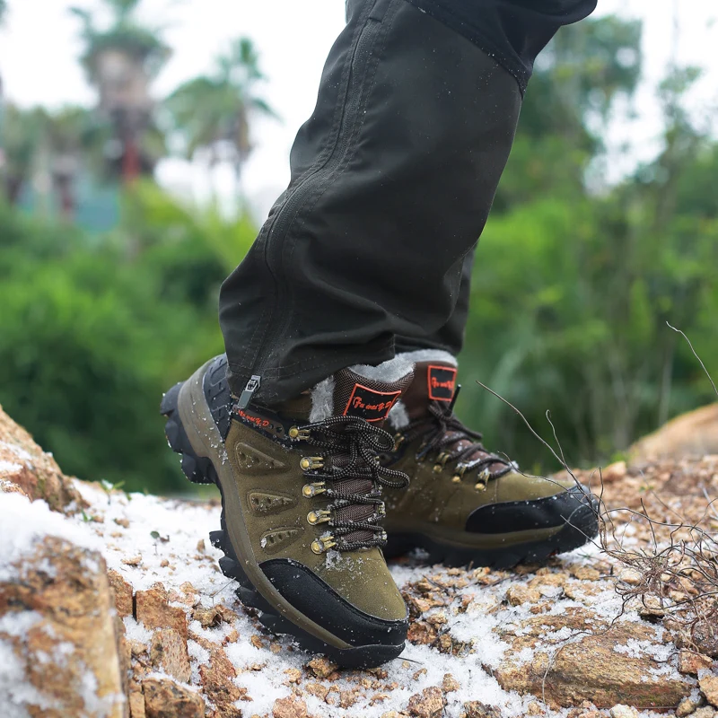 Мужские и женские Треккинговые ботинки, зимние уличные беговые кроссовки для прогулок, горные спортивные зимние ботинки, альпинистские кроссовки свободного размера плюс 36-47