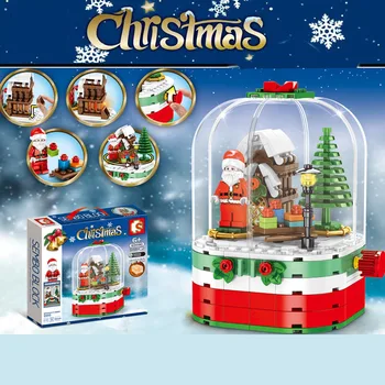 

New Christmas Creator Sets Santa Village Snow House Model Building Kits Blocks Bricks Toys Logoinglys Christmas Gift