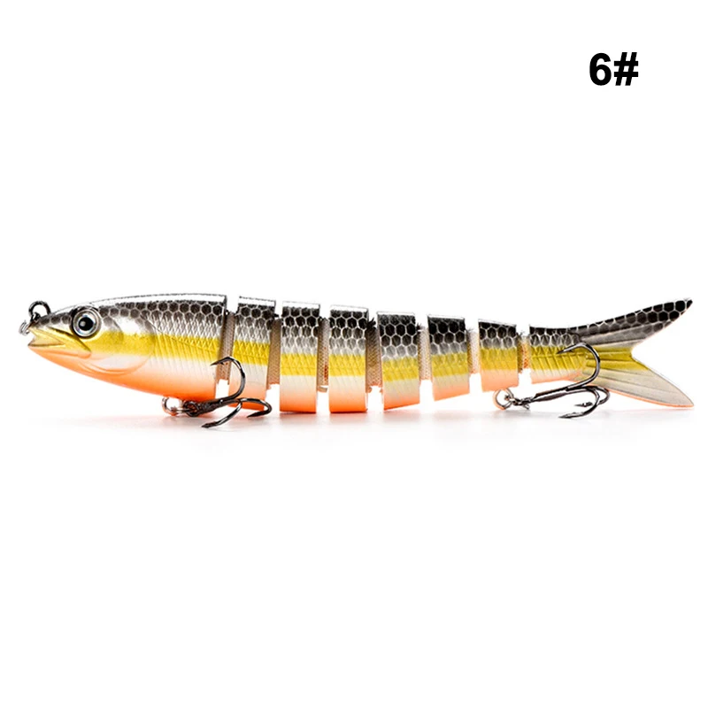Isca de Pesca com 6 Quente Robótico Natação Isca Multi-seção Ganchos Lifelike Duro Finshing Acessório X85 13.5cm 19 Quente robótico natação isca 13.5cm multi-seção isca