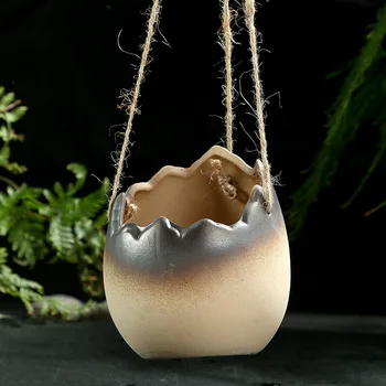 

Hanging Flower Pot Ceramic Fleshy Flower-Pots Creative Succulents Plant Pot Hanging Planter Home Decor