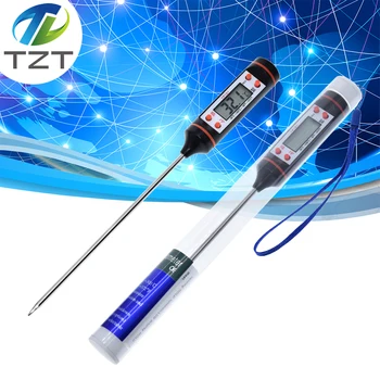 

TZT Digital Meat Thermometer Cooking Food Kitchen BBQ Probe Water Milk Oil Liquid Oven Thermometer Digital TP101