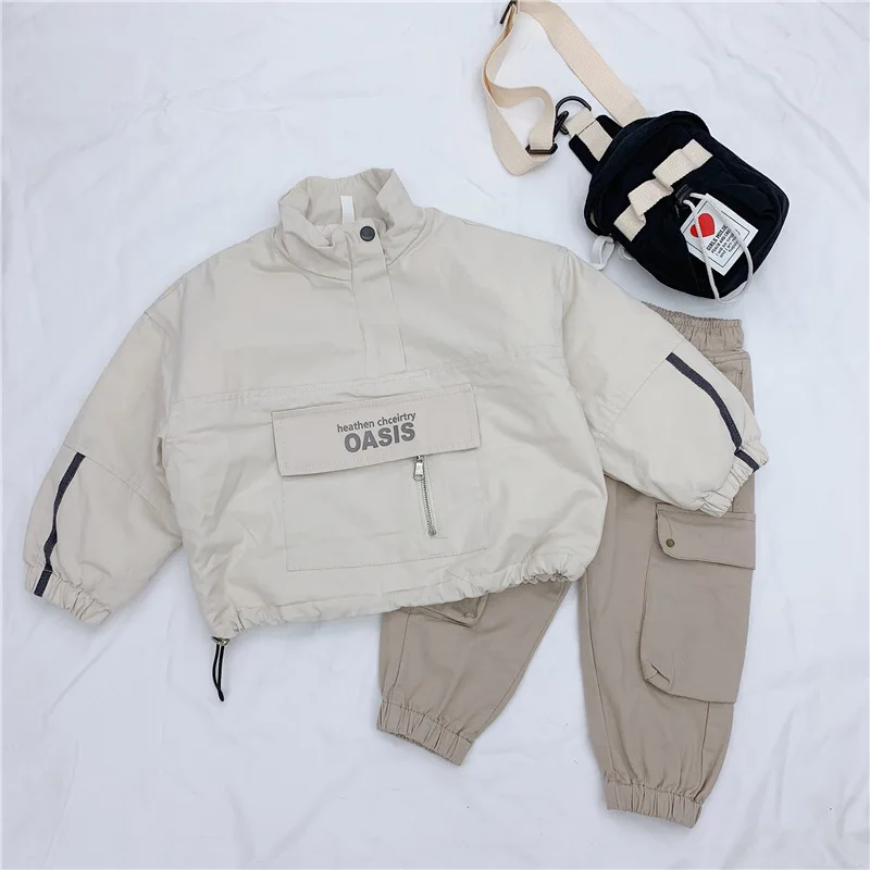 Новинка года; стильное плотное пальто для мальчиков; модная Осенняя Jacket2-7years для маленьких девочек