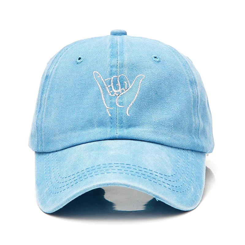 

High Quality New finger Embroidery Cap Outdoor leisure Washed 100% Cotton Baseball Caps Adjustable Women Man hats Dropshipping