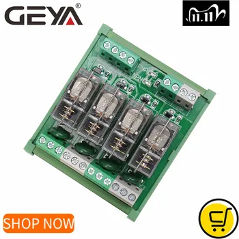 

GEYA NG2R 4 Channel Relay Module 1NO 1NC Relay SPDT Module 12V 24V AC DC Omron Relay PLC