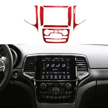 

RED Car Cover Trims Carbon Fiber GPS Panel Cover Trim Decorated High quality