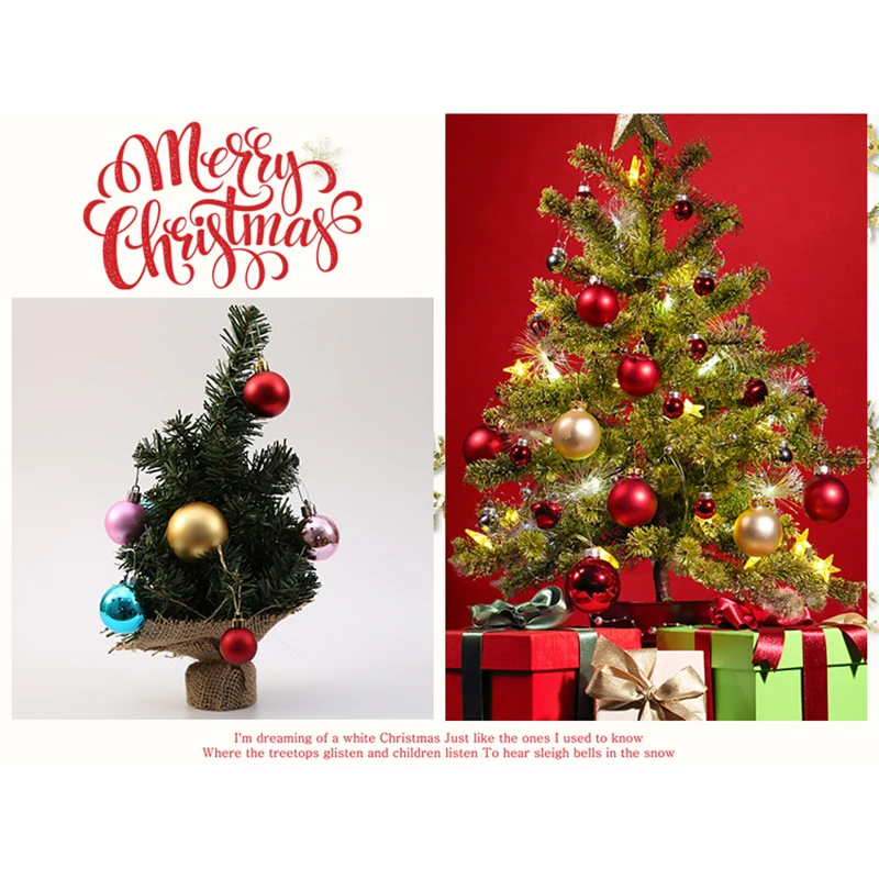24 шт. Блестящий Рождественский шар, украшения, рождественские украшения, рождественский подарок, висячие украшения на елку для дома