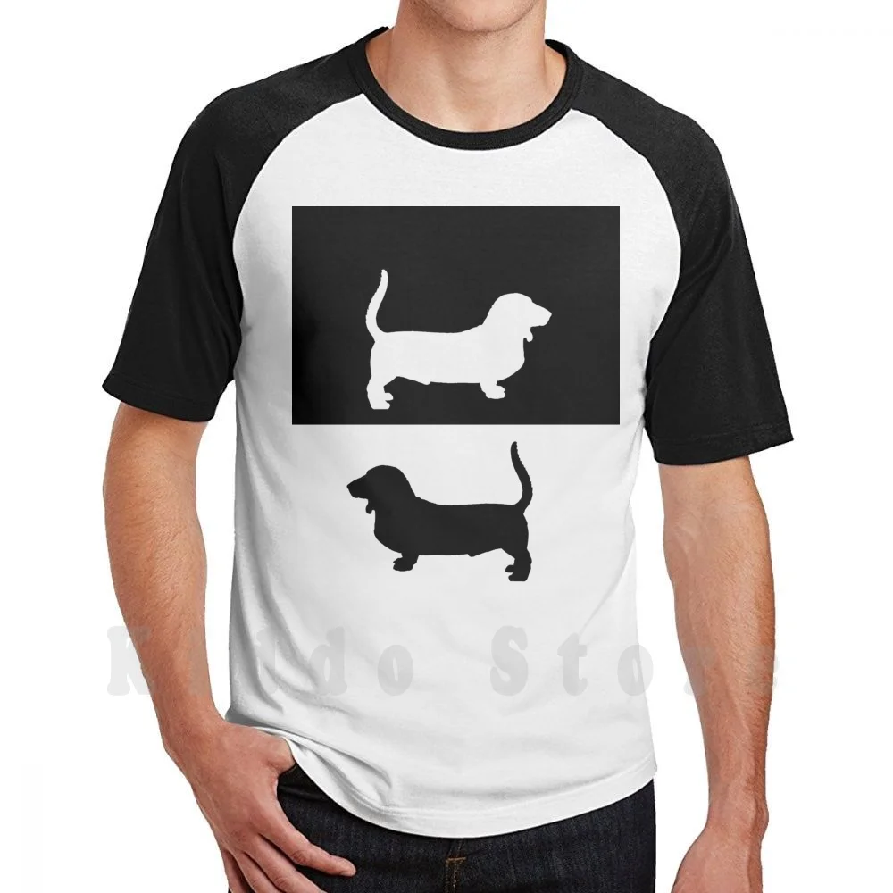 Basset Hound T Shirt Fai Da Te Grande Formato 100% Cotone Basset Hound Basset Hound Distruttivo Stravagante Straordinario Strano Strano Strano