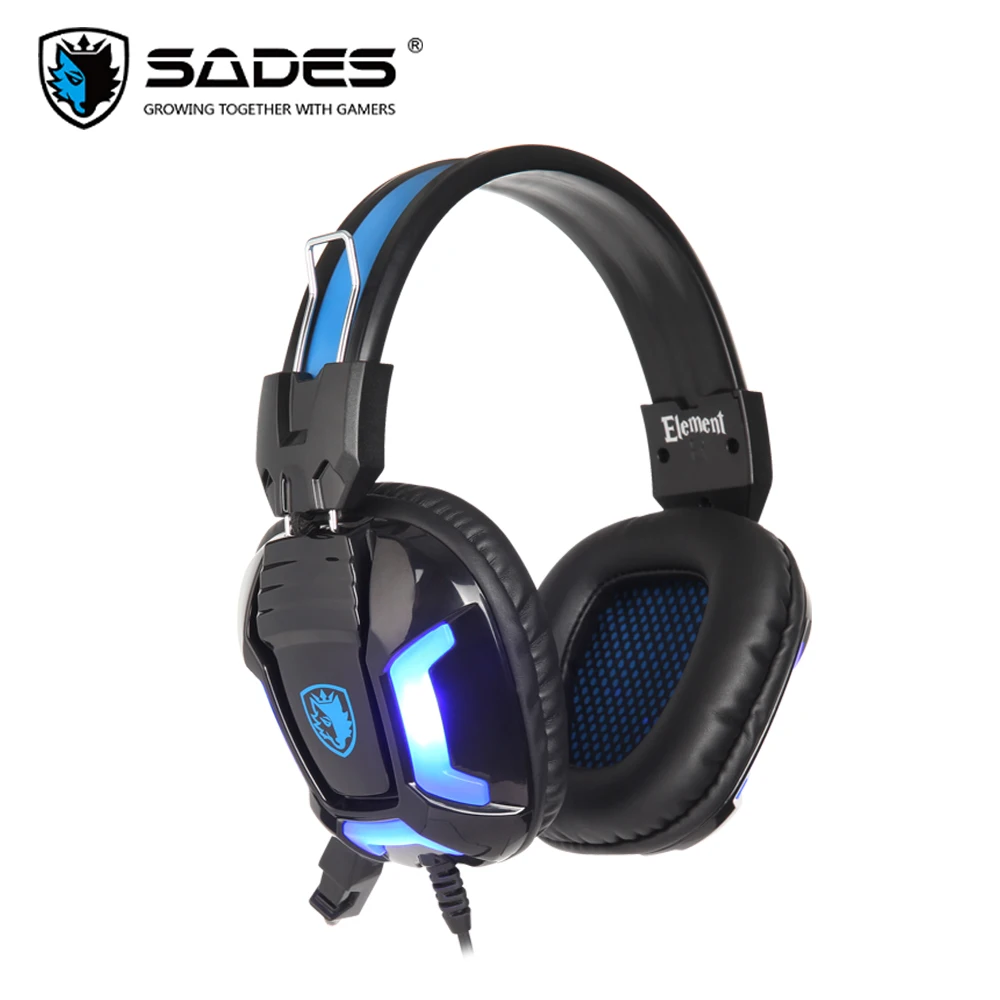 SADES Element игровая гарнитура стерео usb-наушники блестящие басы Сверхлегкий для ПК/ноутбука