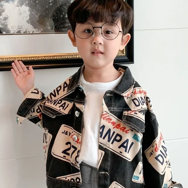Toddler Boy Jacket Spring and Autumn Jacket New Children Clothing for 1-10 Years Old Korean Fashion Casual Jean
