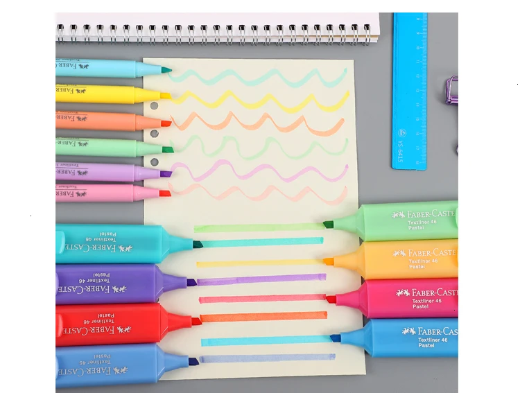 6 шт. или 8 шт./компл. Faber Castell милый маркер ручка мгновенной проявки Macaroon флуоресцентный пигмент чернила Маркер пули joural товары для рукоделия