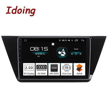 

Idoing 10.2"4G+64G 2.5D IPS 8Core Car Android8.0 Radio Multimedia Player Fit VW Touran 2016 2017 Built-in GPS Navigation GLONASS