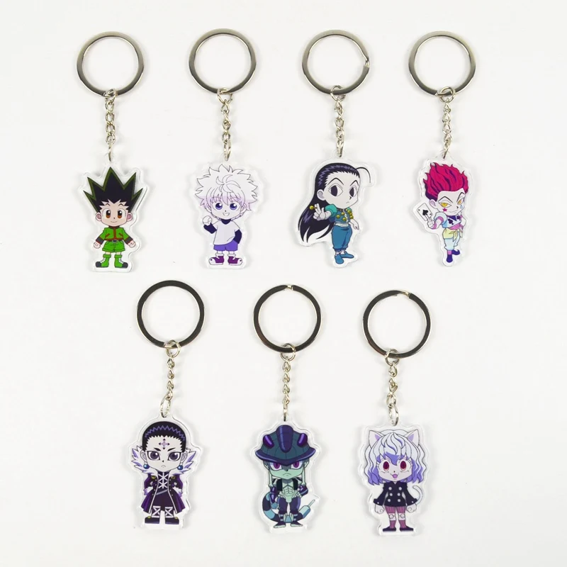 Hot Anime HUNTER X Killua Irumi Hisoka Cute Acrylic Figure Pendant Keychain Keyring Collection Model Cosplay Toy Gift | Украшения и