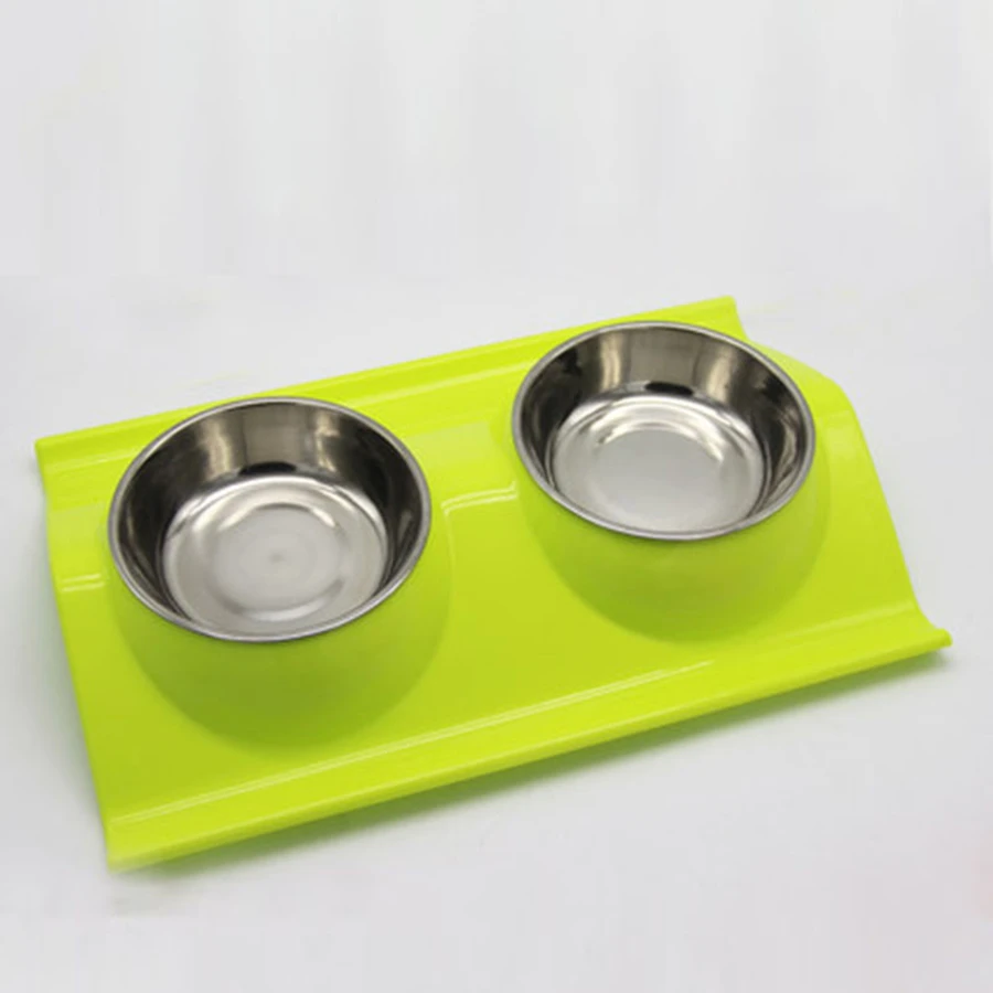 plastic double dog bowl