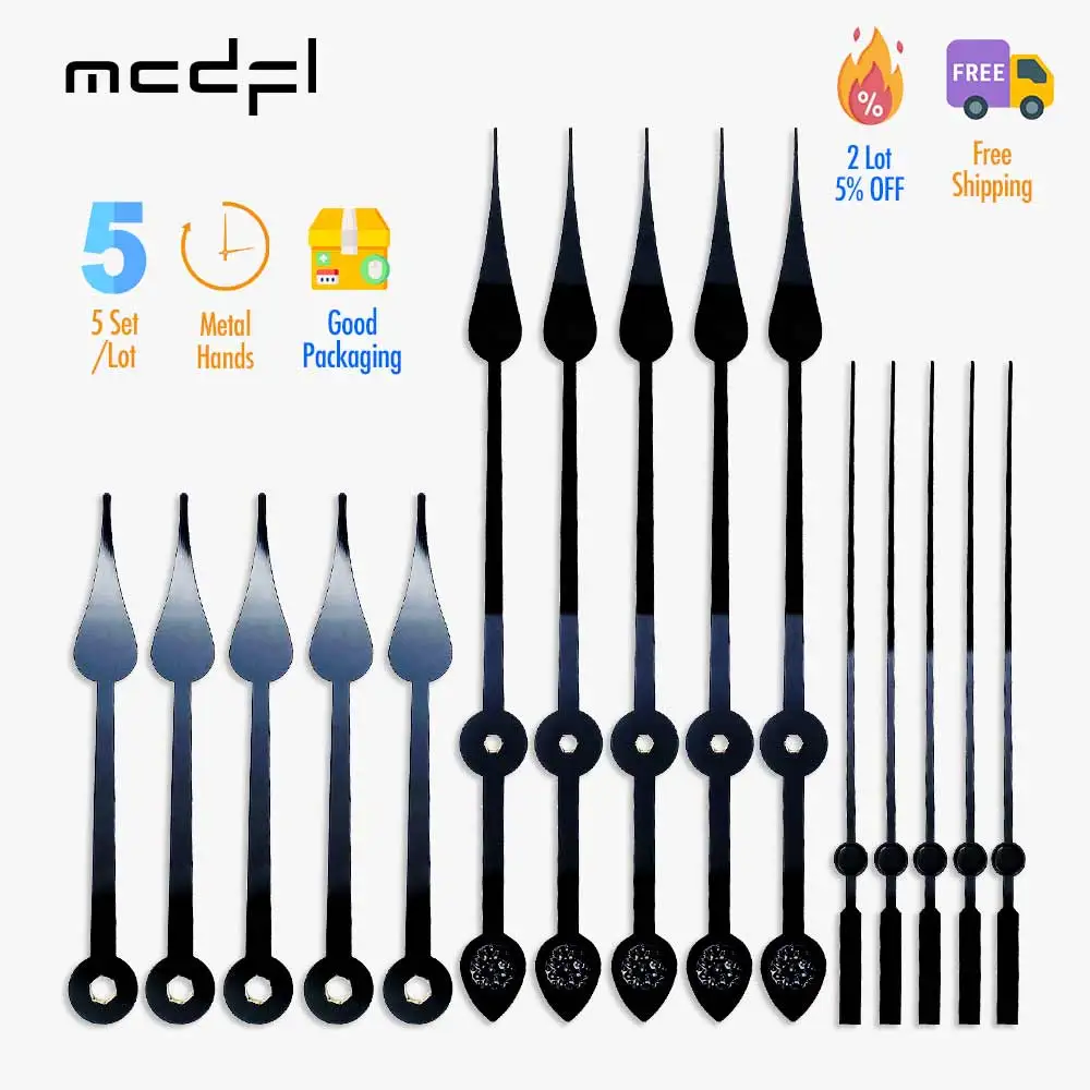 MCDFL Black Clock Hands Wall Mechanism for Antiques Watches Needles Clockwork Mechanical Motor Machinery Self Assembly Kit Parts wall clock movement quartz clock movement clock accessory kit