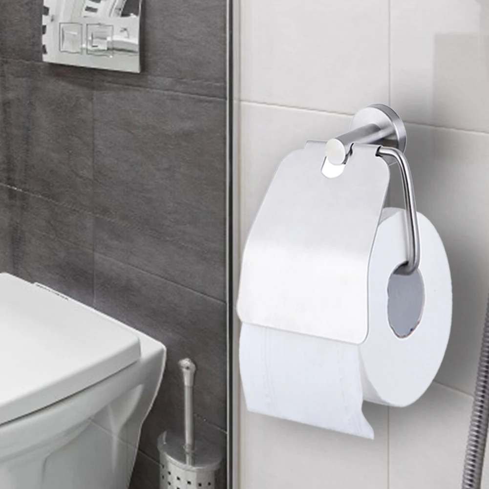 

Anti-rust Wall Mount Paper Holder Mobile Phones Towel Stainless Steel Strong Bearing Capacity Rack for Home Bathroom