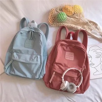 

ins female Korean version of the campus junior and high school students simple wild Mori female retro travel backpack school bag