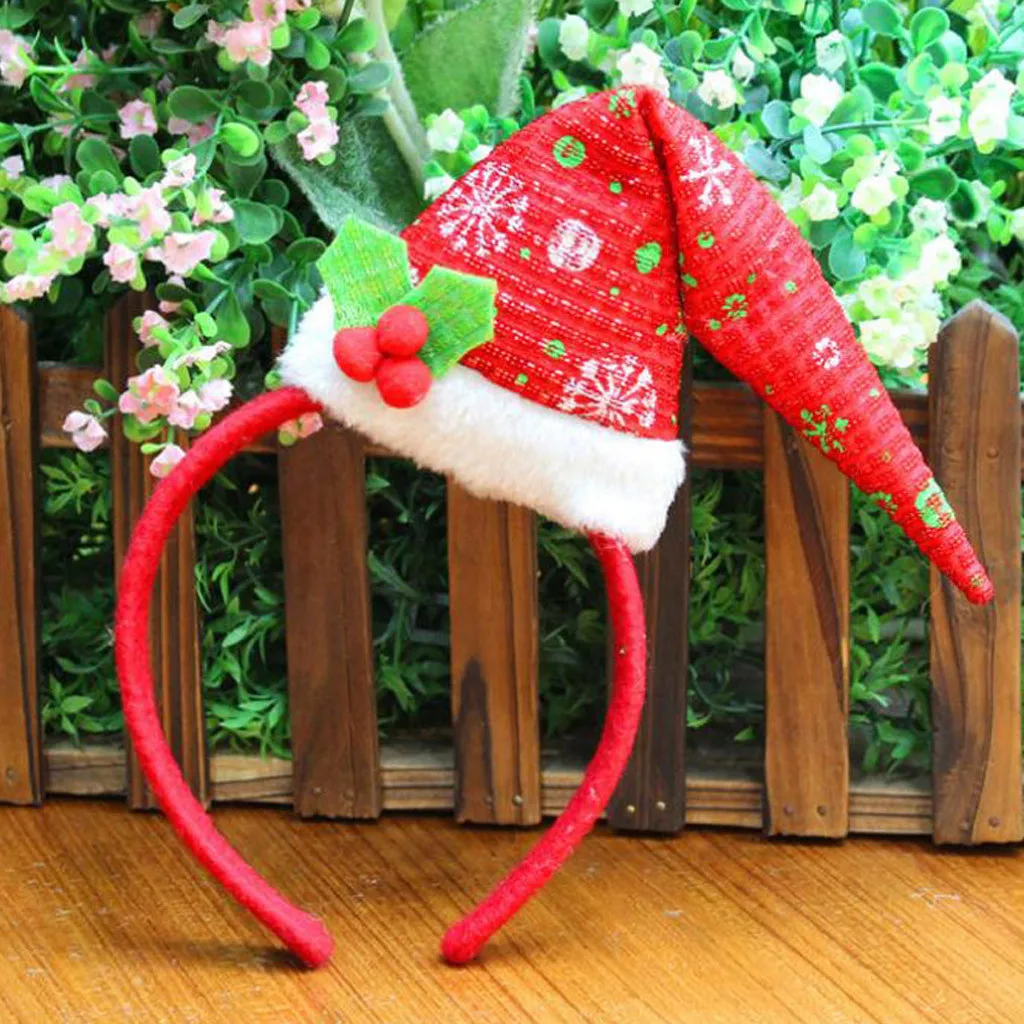 Олень обруч на голову с рогами рождественские и Пасхальные вечерние DIY для женщин и девочек детский Рождественский костюм оленя ушной ободок для вечеринки - Цвет: E
